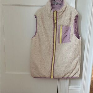 Athleta Cream and Purple Kids Vest
